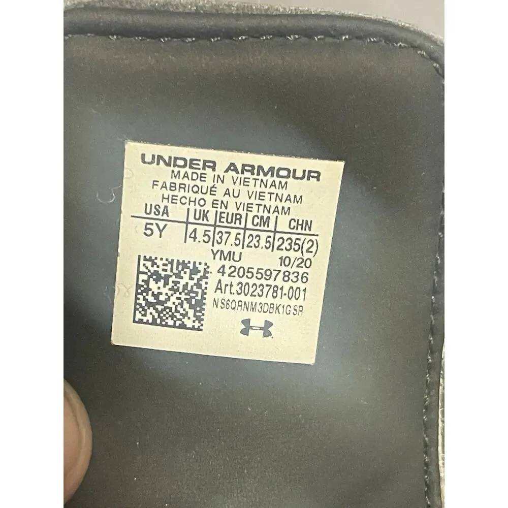 Under Armour Youth Slides Size 5Y Black Adjustable Unisex Sandals Kids 5